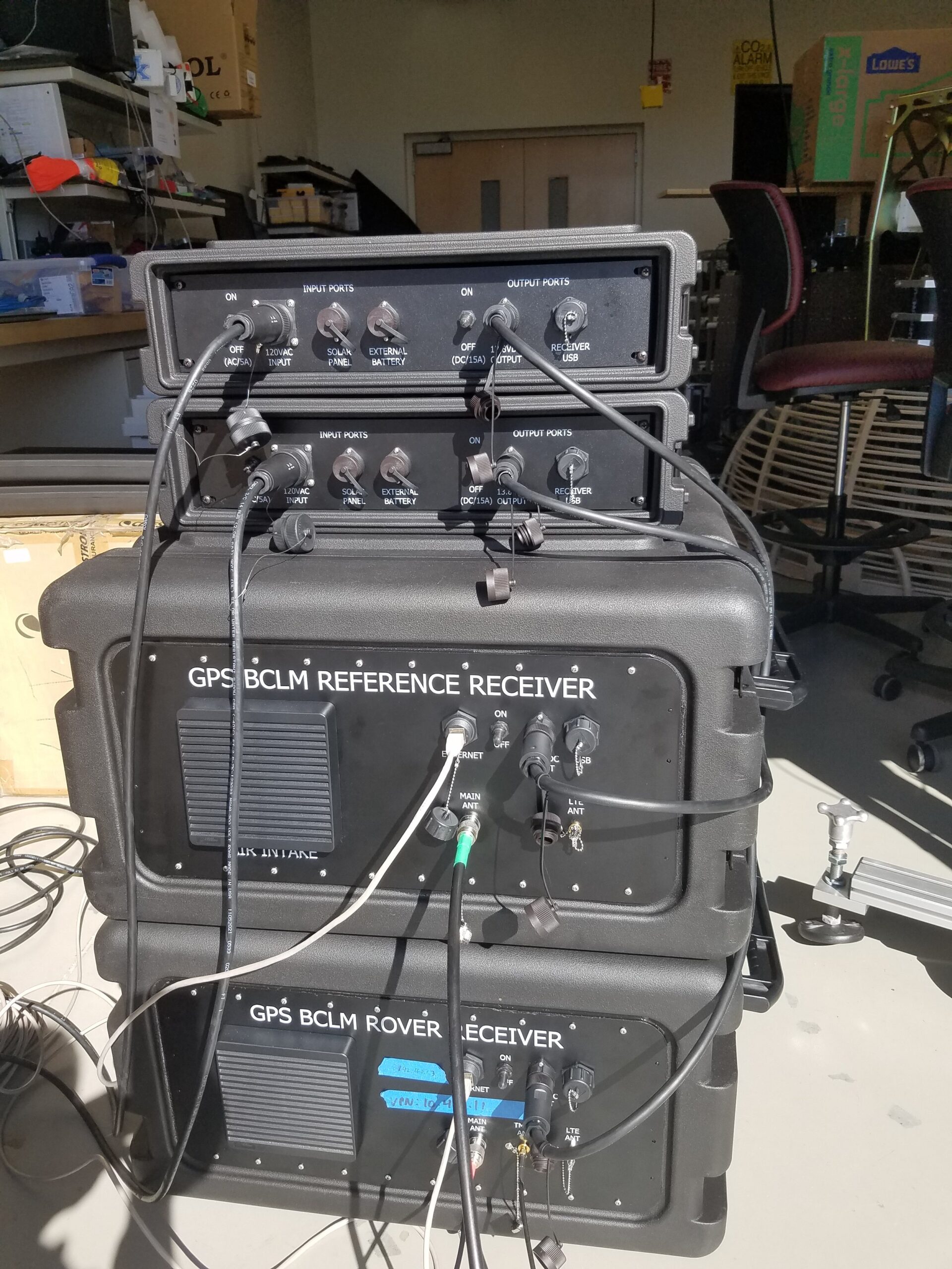 Photo of GPS and BLCM radio equipment