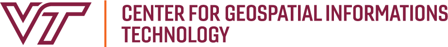 Virginia Tech Center for Geospatial Informations Technology Logo