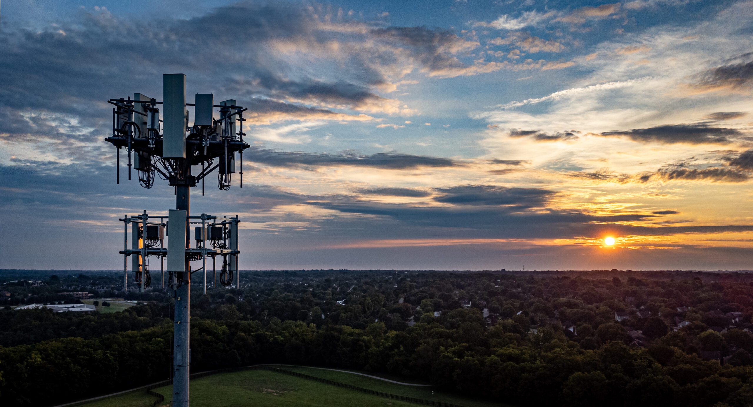 Image of a cellular tower for radio frequency communications