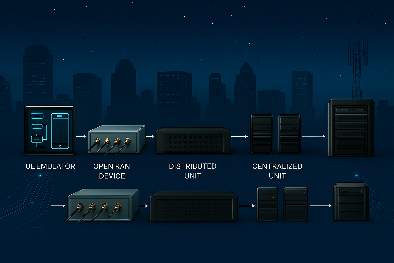 A telecommunications industry initiative that disaggregates traditional, proprietary cellular network hardware into interoperable, vendor-neutral software and hardware components.